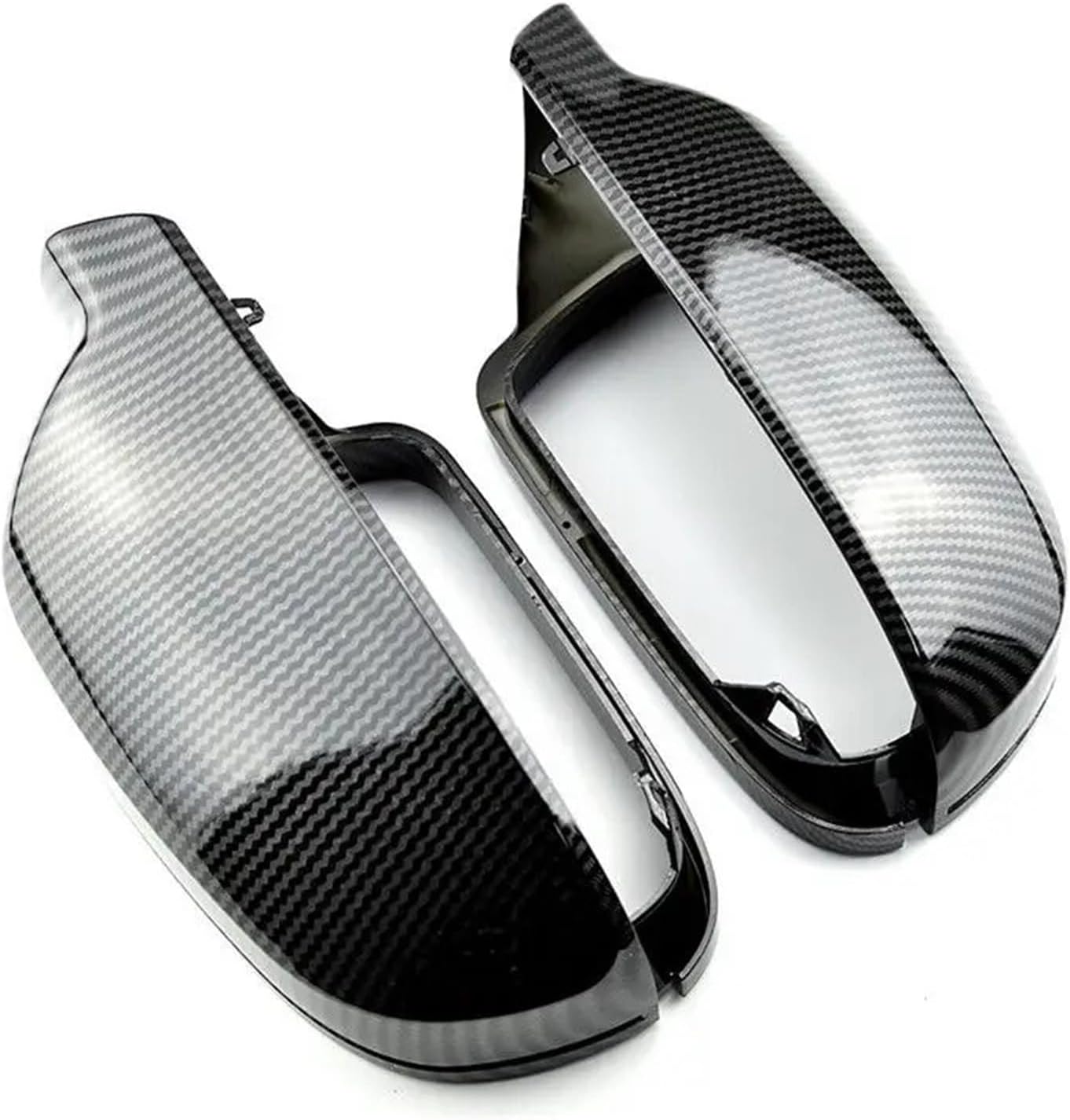 Compatible For Audi A3 A4 B8/B8.5 A5 A6L A8L RS6 S8 Q3 Car Replacement Rearview Side Mirror Cover Wing Cap Exterior Door Case Trim Carbon (Color : B8 Gloss Black)