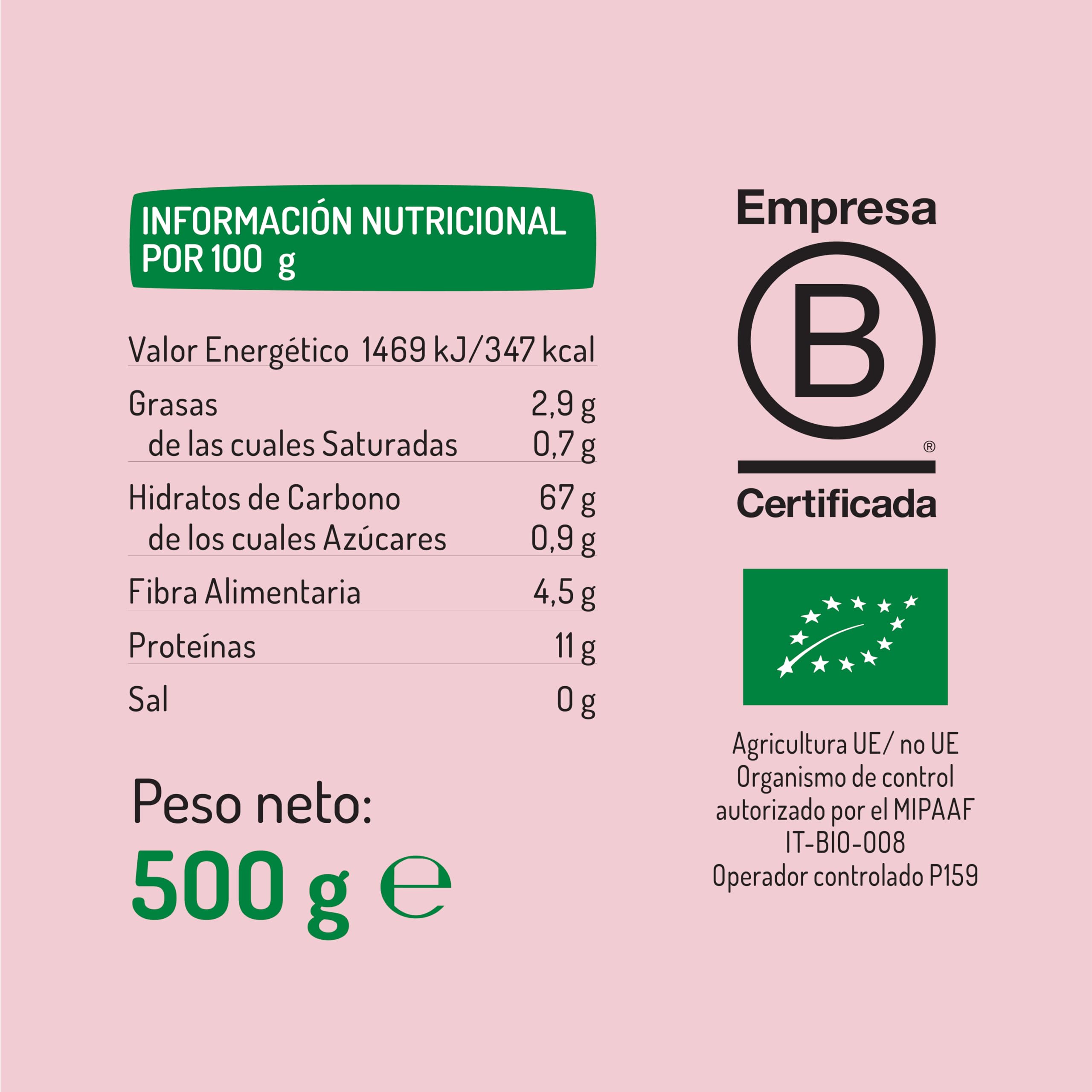 Espaguetis de Arroz Integral BIO El Granero Integral 500 g Sin Gluten Vegano