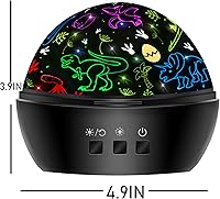 Vista 8 de Juguetes de luz nocturna de dinosaurio para niños de 3 a 8 años, proyección de dinosaurio 2 en 1 para niños de 2 a 10 años, regalos para niños