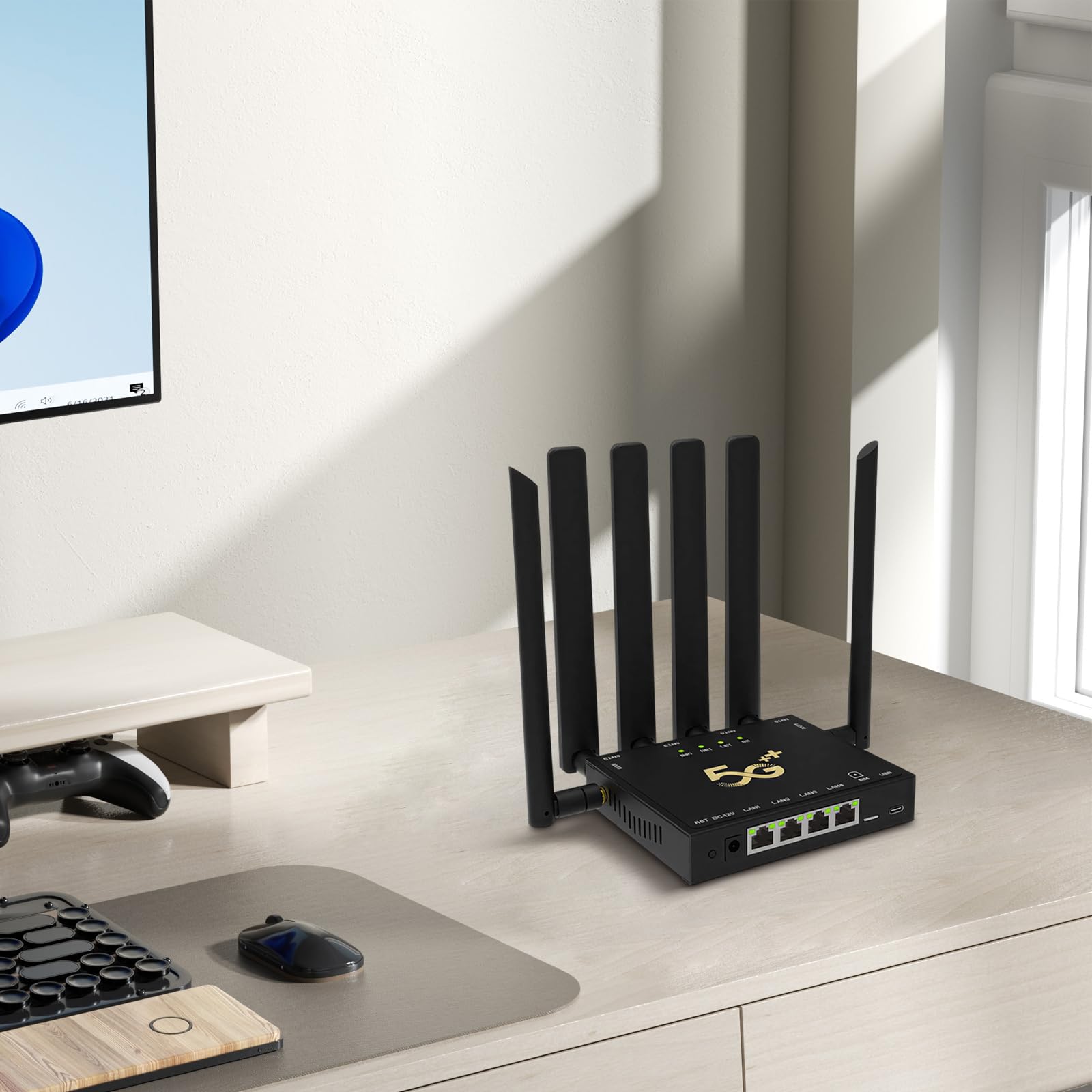 Mobil - Router 5G con 6 antenne e slot per scheda SIM, hotspot WiFi