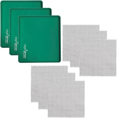 3 bordes de silicona de cuero de frutas + 6 hojas de malla deshidratadoras compatibles con Cosori Premium CP267-FD alfombrillas antiadherentes para