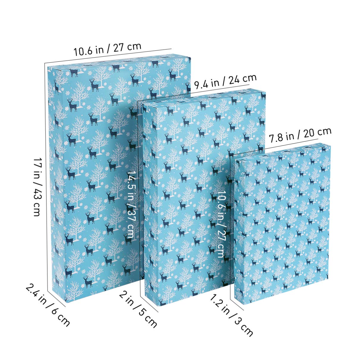 Cabilock 12stücke Weihnachts Geschenkboxen Für Shirts Designs Stabiler Karton Für Kleidung Schals Und Mehr Inkl Dekorationsband Für Festliche Anlässe