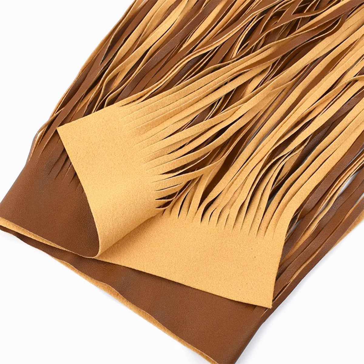 Leather Tassel Trim, 25.19x21.65in Craft Fringe Ribbon for DIY Dress Skirt Sewing Clothing Decoration, Peach Pink