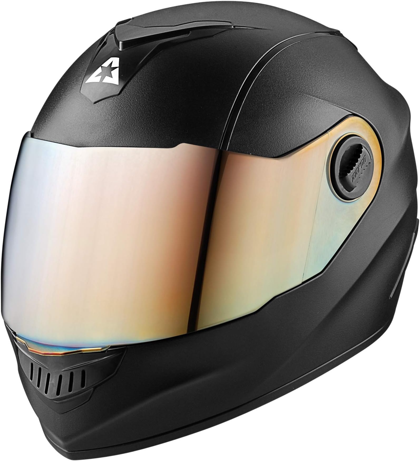 Aaron Alpha Full Face Helmet with Metallic Visor (Black)
