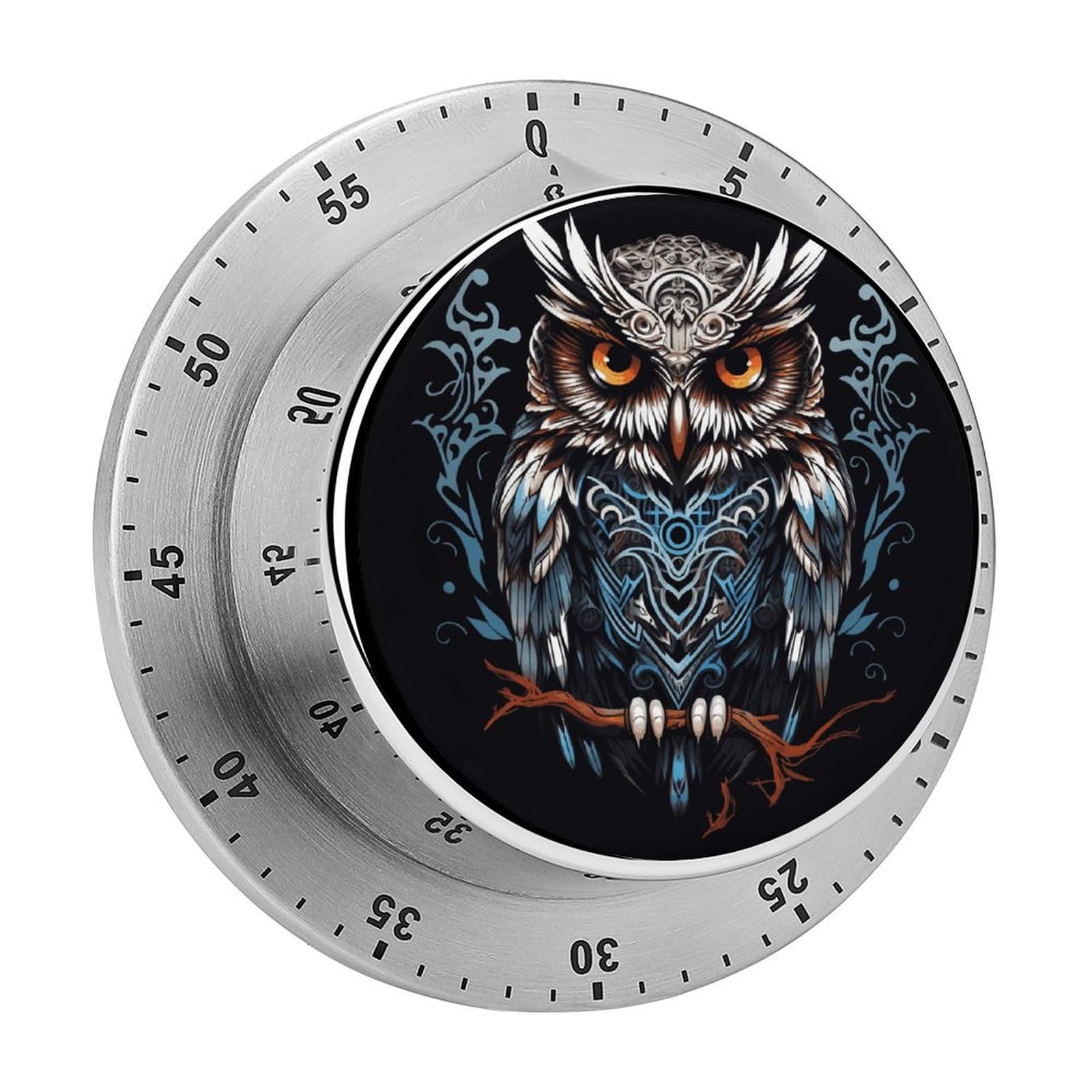 Owl Manual Countdown Timer with Magnetic Base Visual Mechanical Timer for Classroom Home Study and Cooking