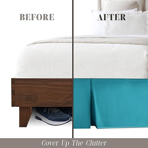 Miniatura 3 de Elegant Comfort Falda de cama sólida de 1 pieza, calidad egipcia de 1500 hilos, diseño minimalista con un aspecto moderno, fácil cuidado, resistente