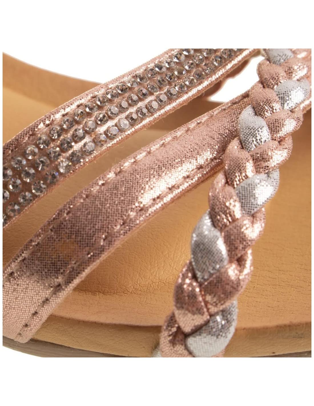 Sandales Femme Été Compensées Confort Élégantes Brides Tressées Strass – Chaussures Femme Légères Zip – Du 36 au 44