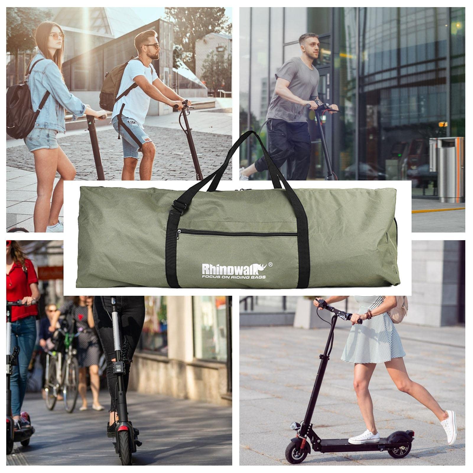 A/R Sac de transport pour scooter électrique, sac de transport portable pour scooter, 120 x 22 x 41 cm, sac universel pour scooter électrique, étanche et résistant à l'abrasion