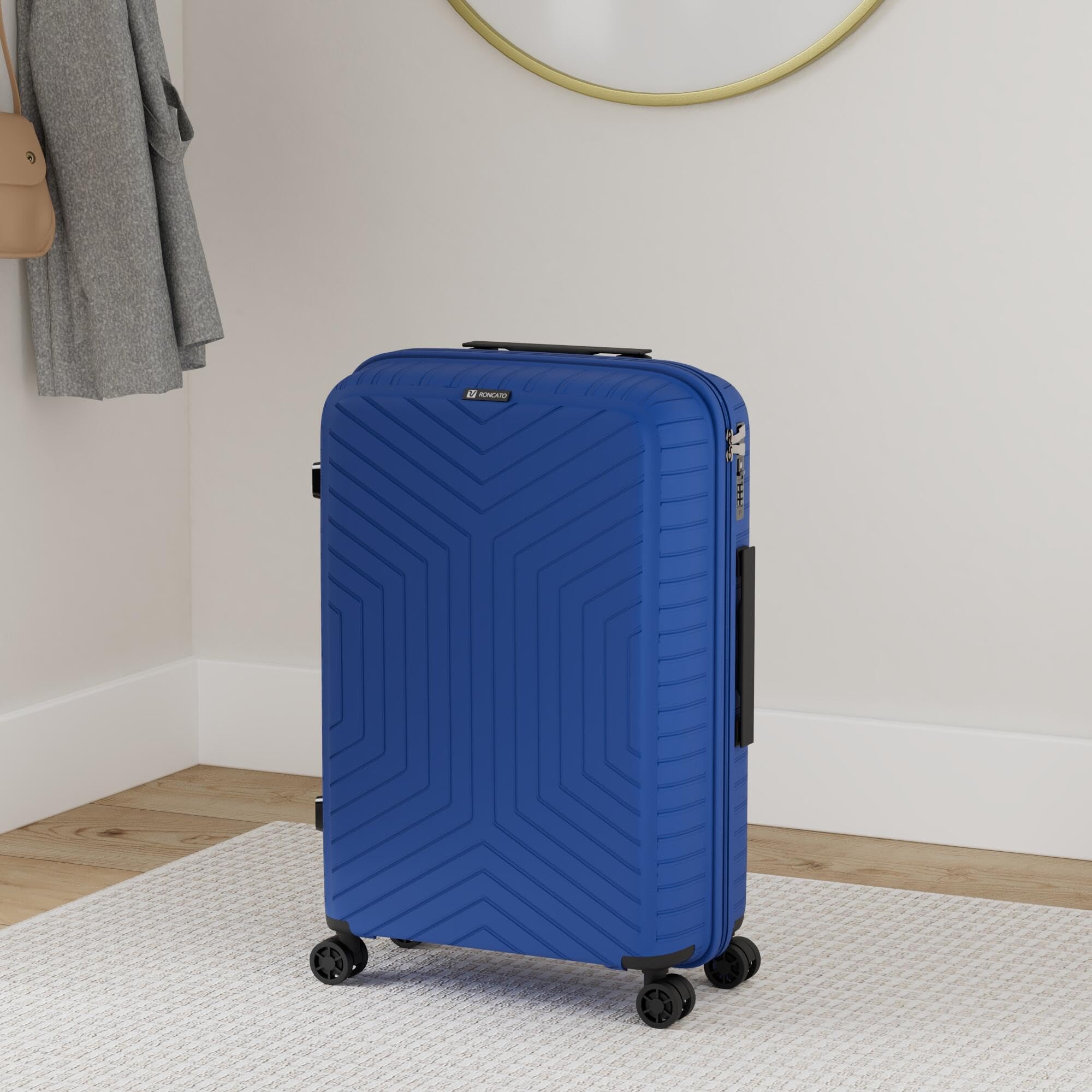 Ciak Roncato R Roncato Hexa Trolley MEDIO 67cm-4R Polipropilene ultra leggero (BLU ROYAL)