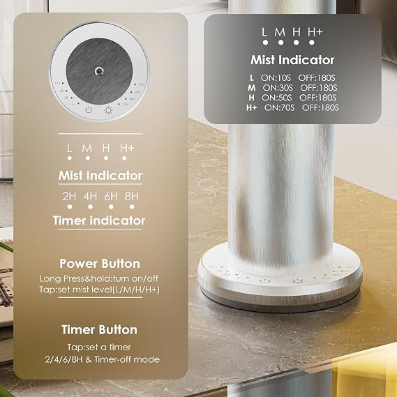 Waterless Essential Oil Diffuser,Aromatherapy Diffusers,Scent Diffusers for Home,Large Room, Hotel Scent Diffuser, 1000sq.ft, Aroma Diffusers (Silver)