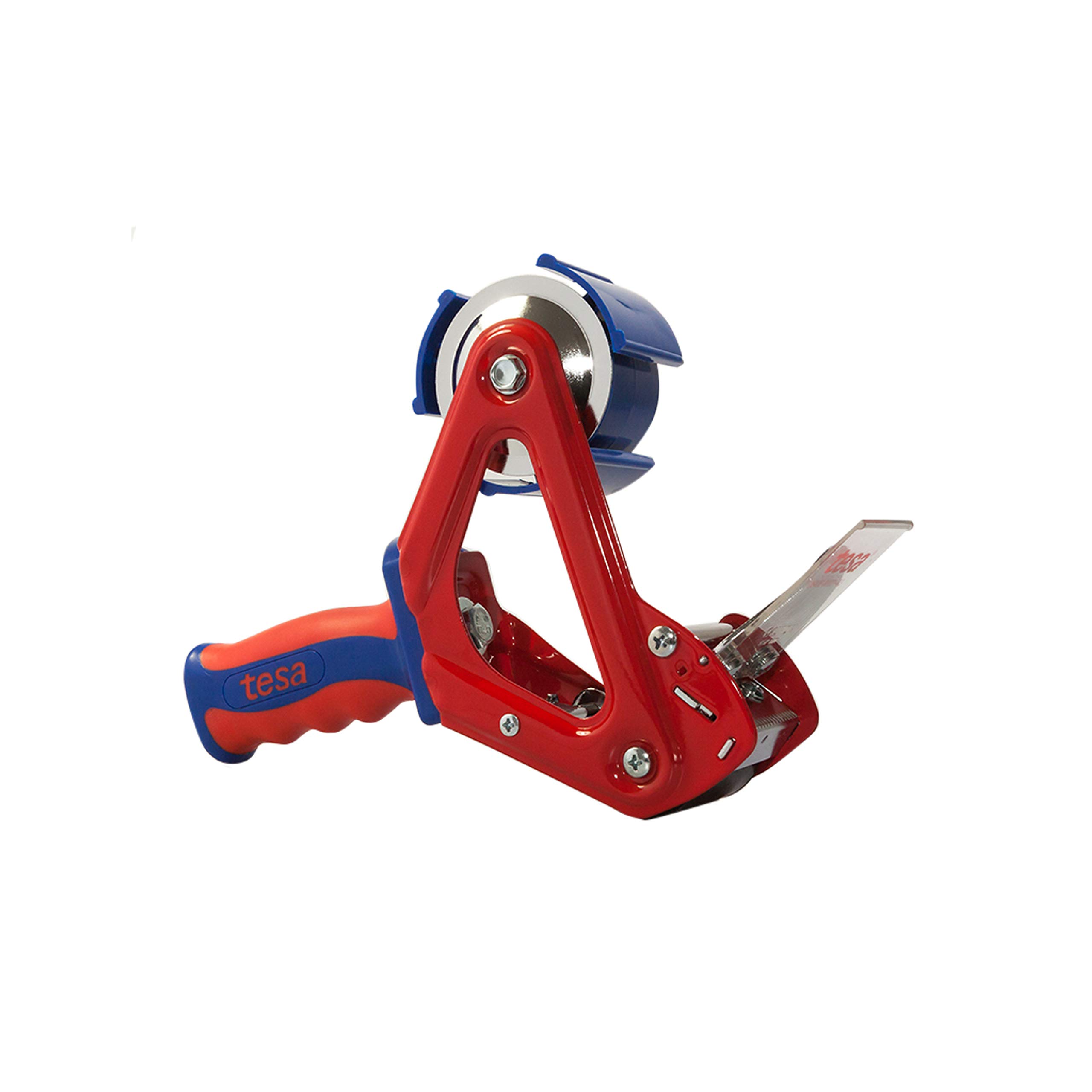 tesa Nastro adesivo per pacchi, 66 m, 50 mm, trasparente, confezione da 24 rotoli + dispenser manuale 6400