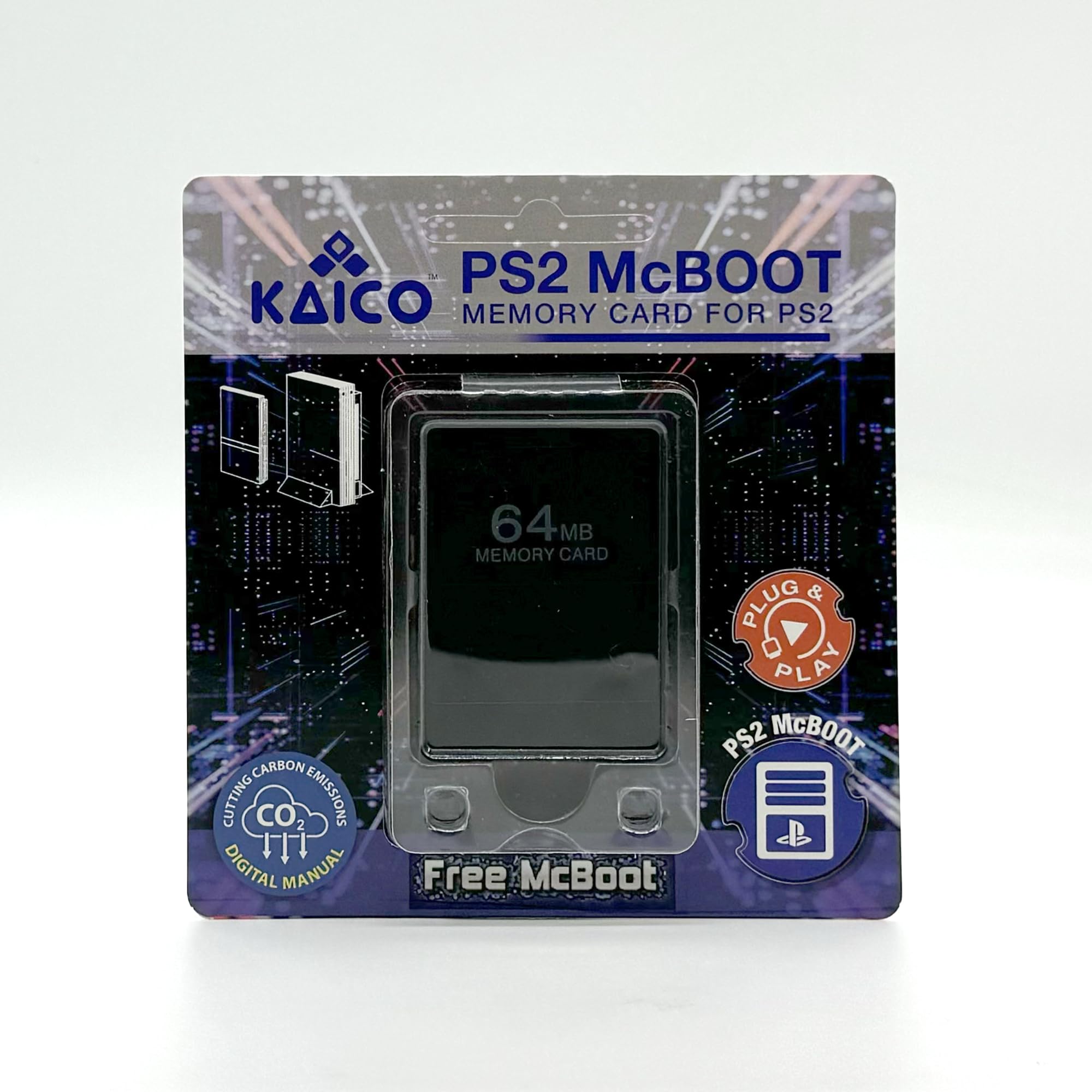 FreeMcBoot FMCB PS2 Memory Card 64MB per Sony Playstation 2 PS2