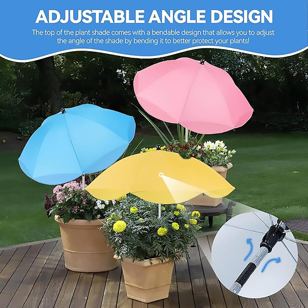 24" Angles Réglables Parasols pour Plantes D'Extérieur Parasol De Jardin Ombre pour Plante en Pot, Couverture D'Ombrage De Parasol De Plante De Jardin pour Fleurs De Patio, Plantes,4pcs