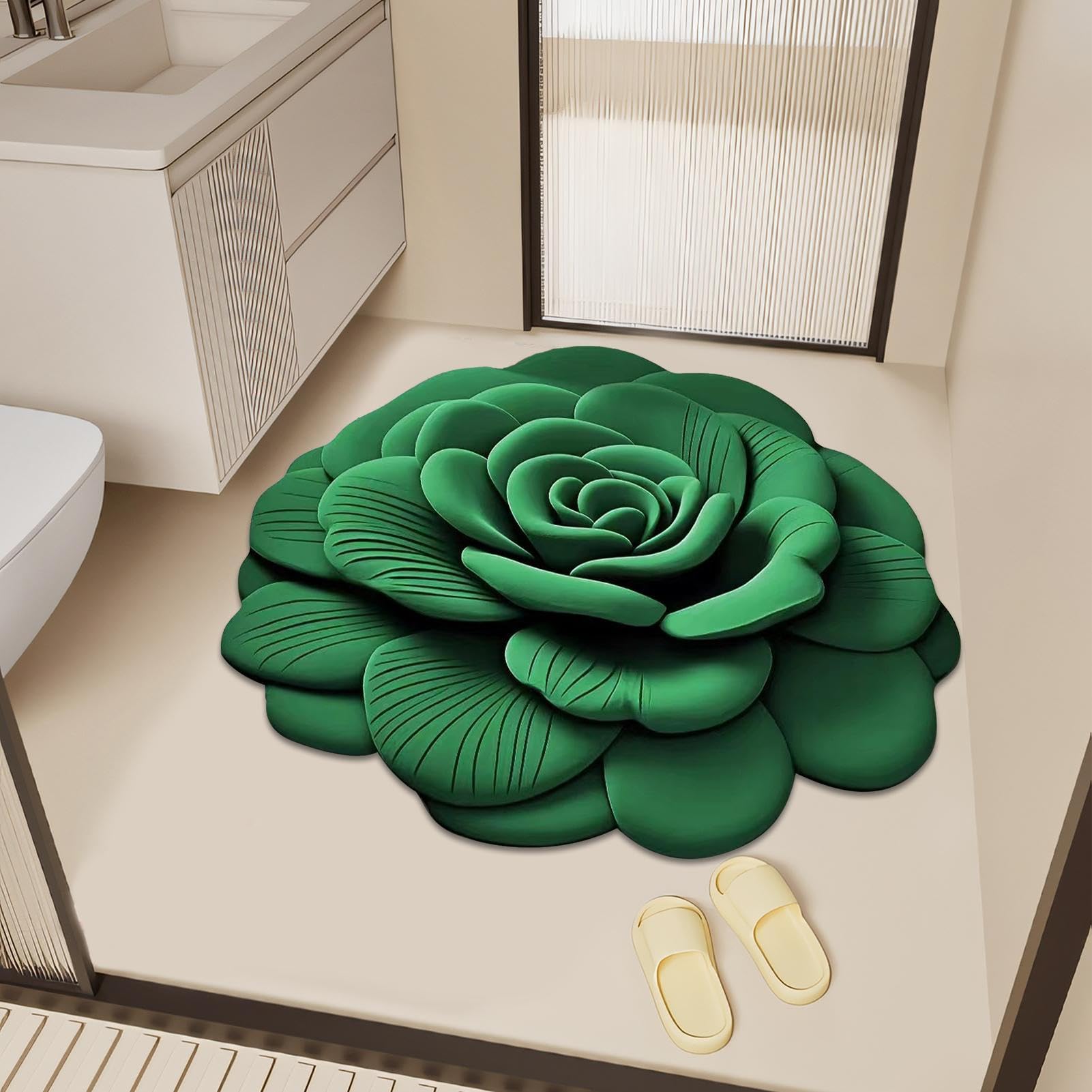 Alfombra De Baño Antideslizante De Felpa Suave Alfombrilla Absorbente para | Reutilizable Absorbente Y Secado Rápido Para Entrada De Casa,