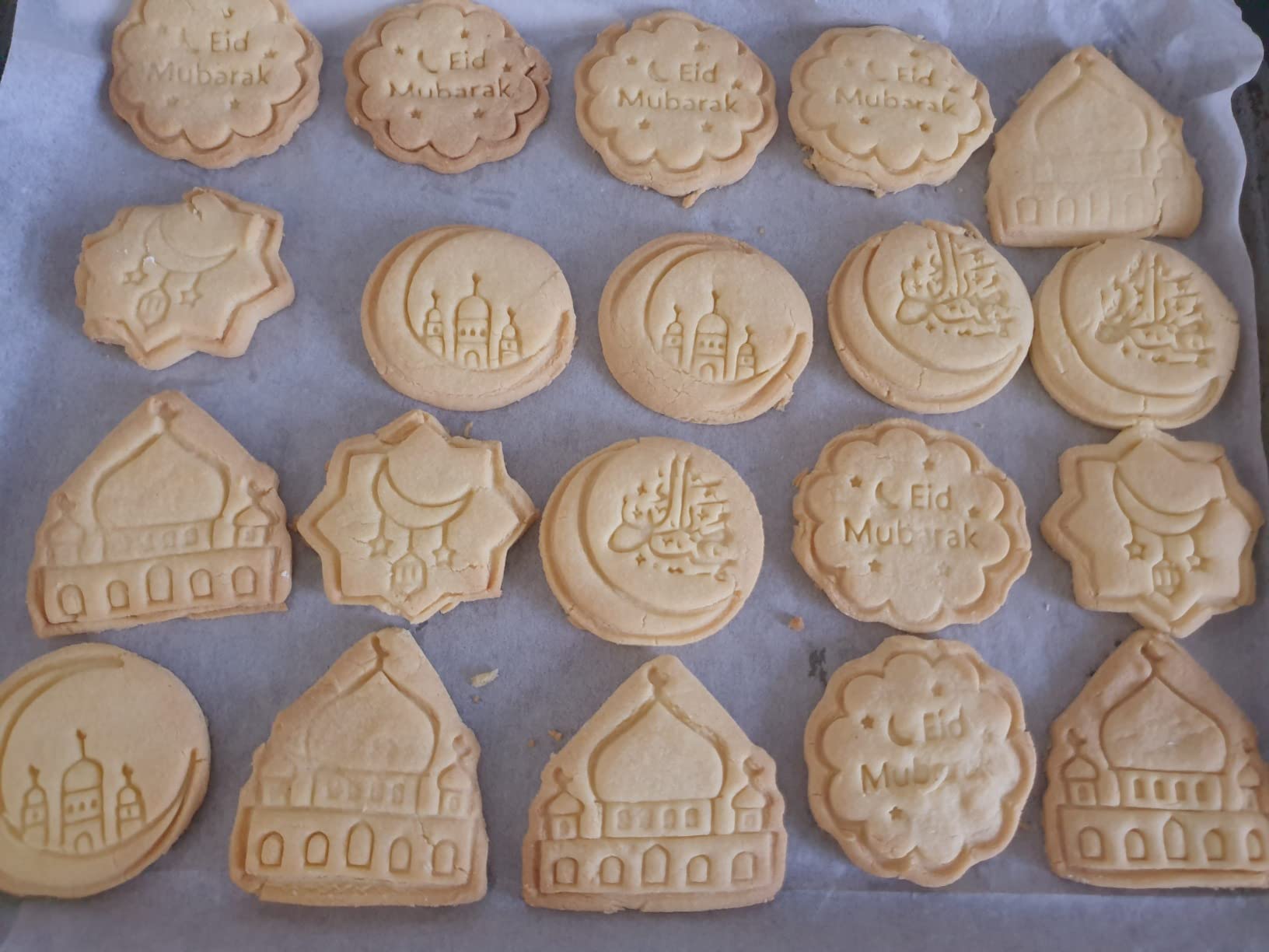 8PCS Eid Mubarak Cookie Cutters, Jagowa Baking Molds 3D Creative