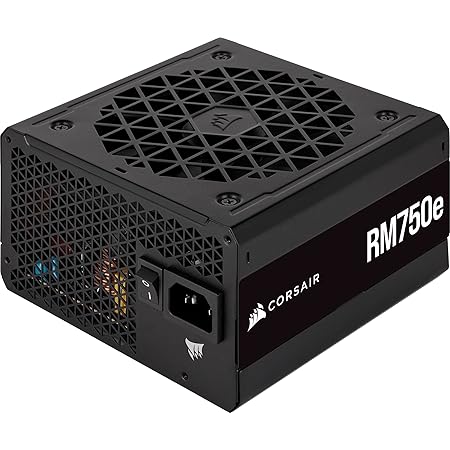 Corsair RM750e Fully Modular Low-Noise ATX Power Supply - Dual EPS12V Connectors - 105°C-Rated Capacitors - 80 Plus Gold Efficiency - Modern Standby Support - Black