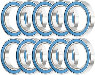 Rodamiento 6803RS (10 unidades, 17 x 26 x 5 mm, 6803 RS 2RS, rodamientos de bolas 6803-2RS, sellados en azul)