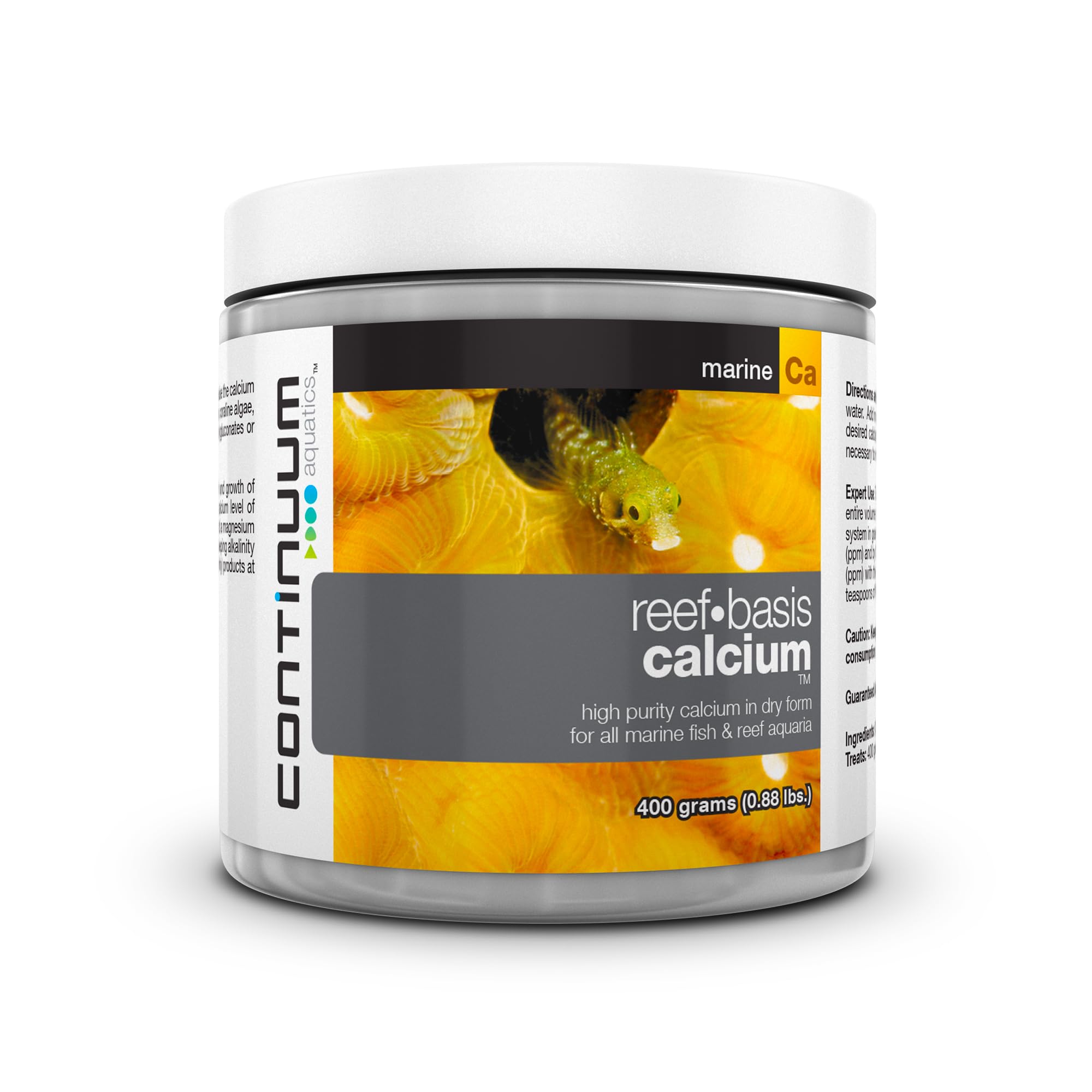 Continuum Aquatics Reef Basis Calcium - Calcium Powder for Marine Fish and Reef Saltwater Aquariums 400-g QCALD400