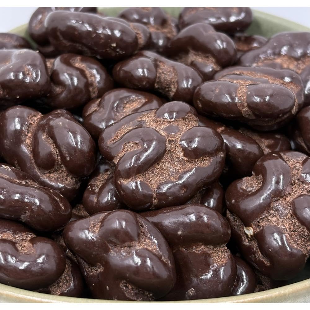 NULTHY 500g - Nueces Bañadas en Chocolate Negro, Snack Gourmet Premium, Corazón de Grano Crujiente, Postre Energético