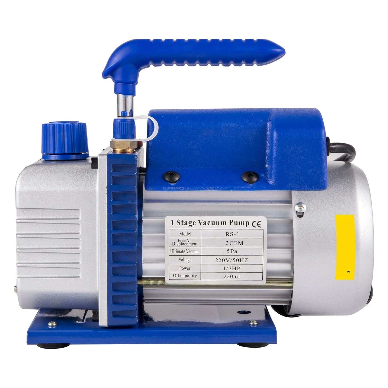 Bomba de vacío de paleta rotativa refrigerante 3CFM 1/3HP, bomba de evacuación de vacío A/C, bomba de vacío de aire eléctrica británica, sistemas de refrigeración