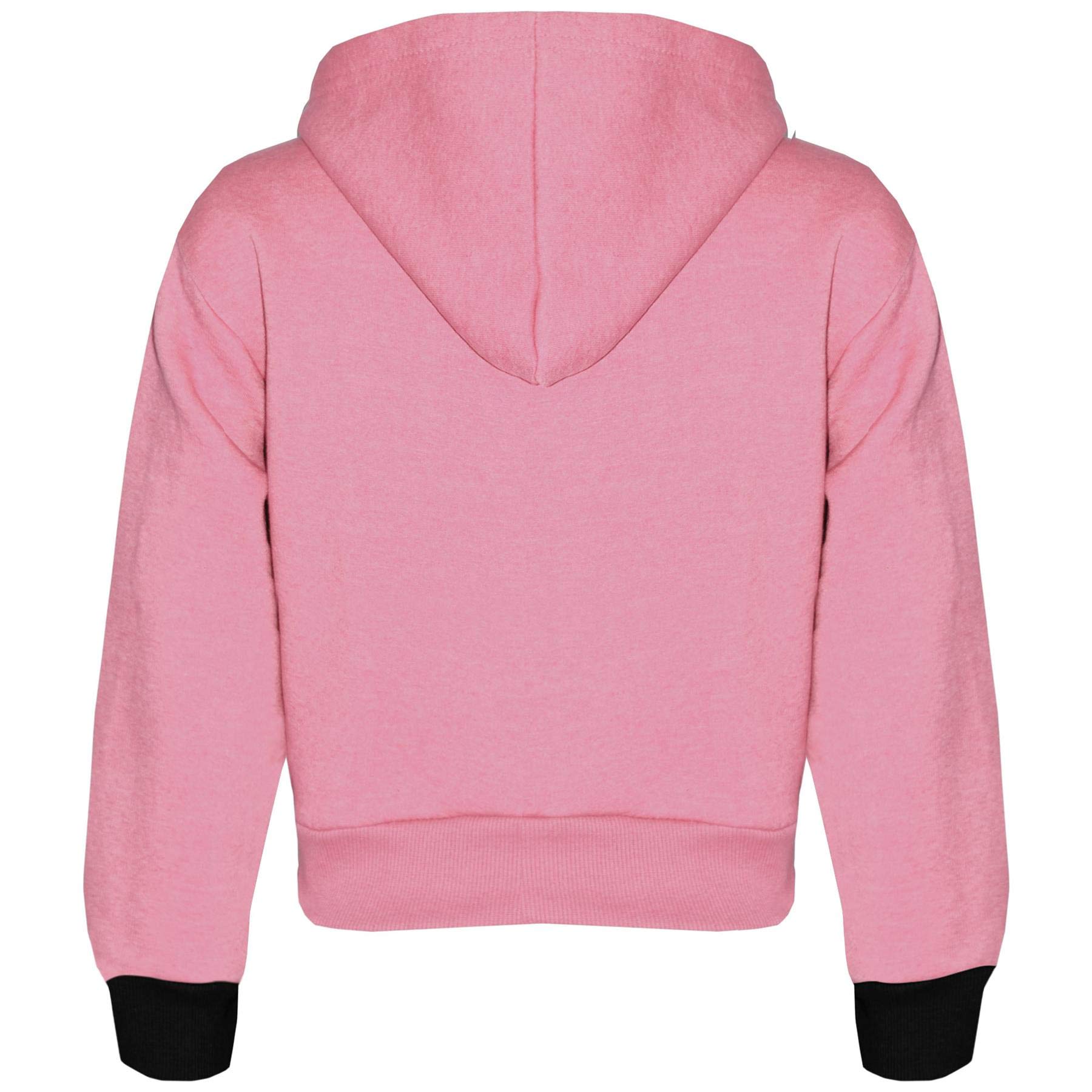 A2Z 4 Kids Mädchen Trainingsanzug Floss Crop Top Jogger Set Zweiteiliges Activewear Outfit Fleece - T.S Crop #Floss Baby Pink 11-12