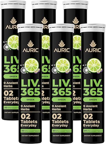 Miniatura 12 de Auric Suplemento de apoyo hepático a base de hierbas | Cardo mariano (silimarina), cúrcuma, ajo y jengibre para la salud del hígado | Fórmula