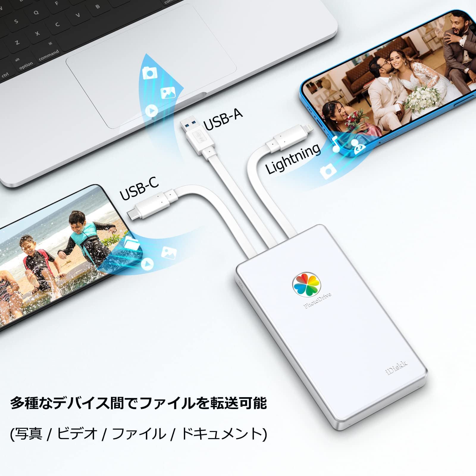 Amazon.co.jp: 【APPLE mfi認 4096GB iPhone16対応】iDiskk iPhone 外  