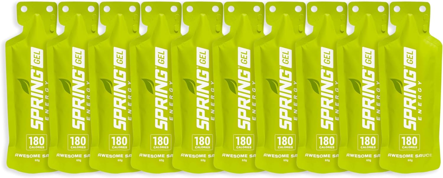 Spring Energy - Awesome Sauce - Cinnamon Apple Pie Gel (Vegan) 180 Kcal - Wholesome Energy Gel- No Rice Syrup. No Maltodextrin. No Preservatives