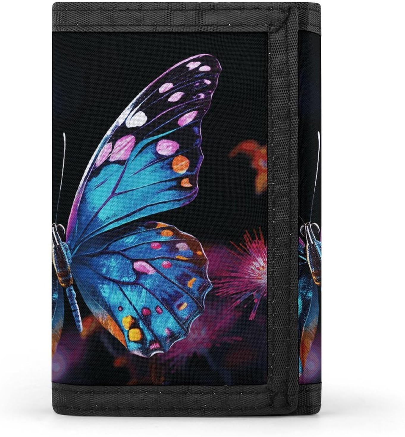 Charming Butterfly Trifold Wallets Slim Wallet Novelty Pocket Purse Multiple Card Slots Outdoor Travel Wallet Stylish Durable Wallets For Men Women