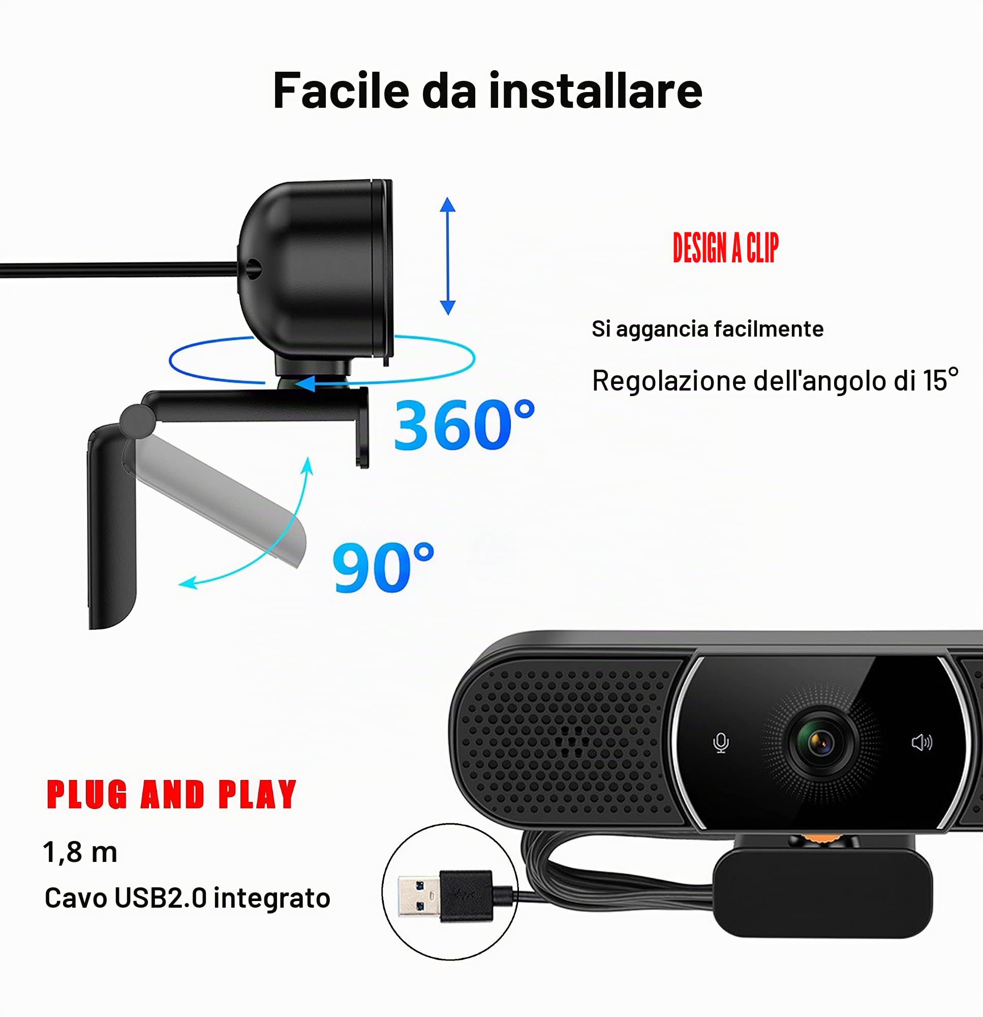 Owl Bar Mini, Webcam 2K QHD per videoconferenza con microfono e altoparlante, per ufficio o piccola sala riunioni da 1 a 4 partecipanti, compatibile con zoom, MS team, Skype, Meets e altro