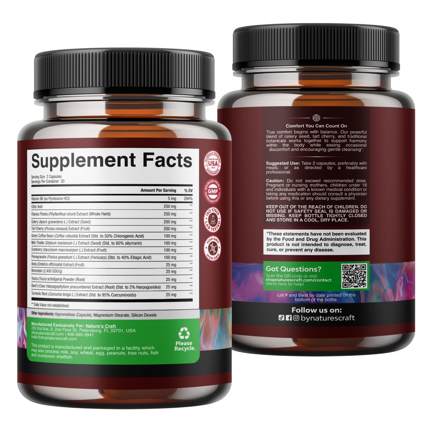 Uric Acid Cleanse Support with Green Coffee Beans Extract - 60 Capsules — Amazon image 8