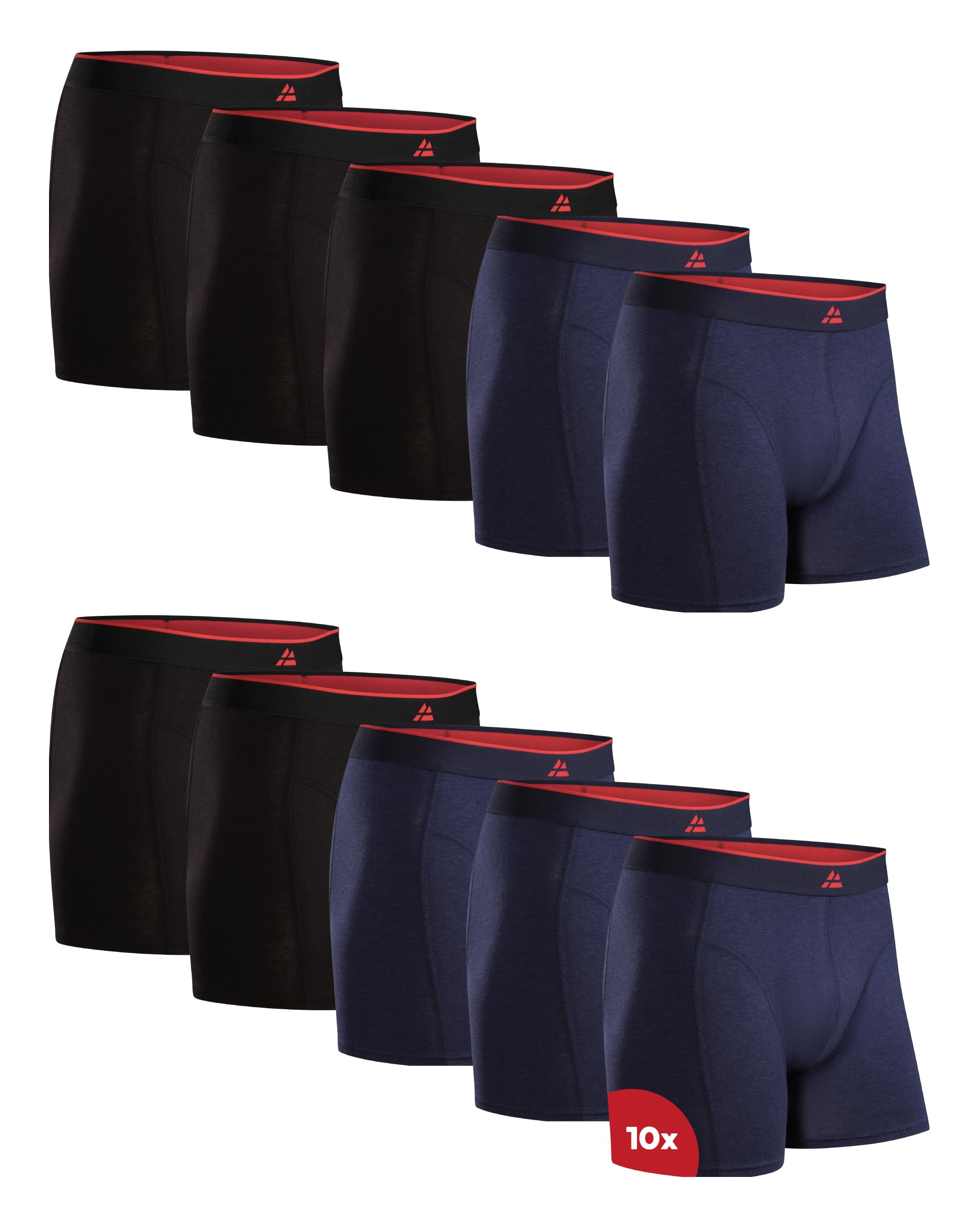 DANISH ENDURANCE Bambus Boxershorts Herren, Superweiche Unterhosen Männer, Bequem, Atmungsaktiv & Etikettfrei, Mit oder ohne Eingriff, 6er oder 10er Pack