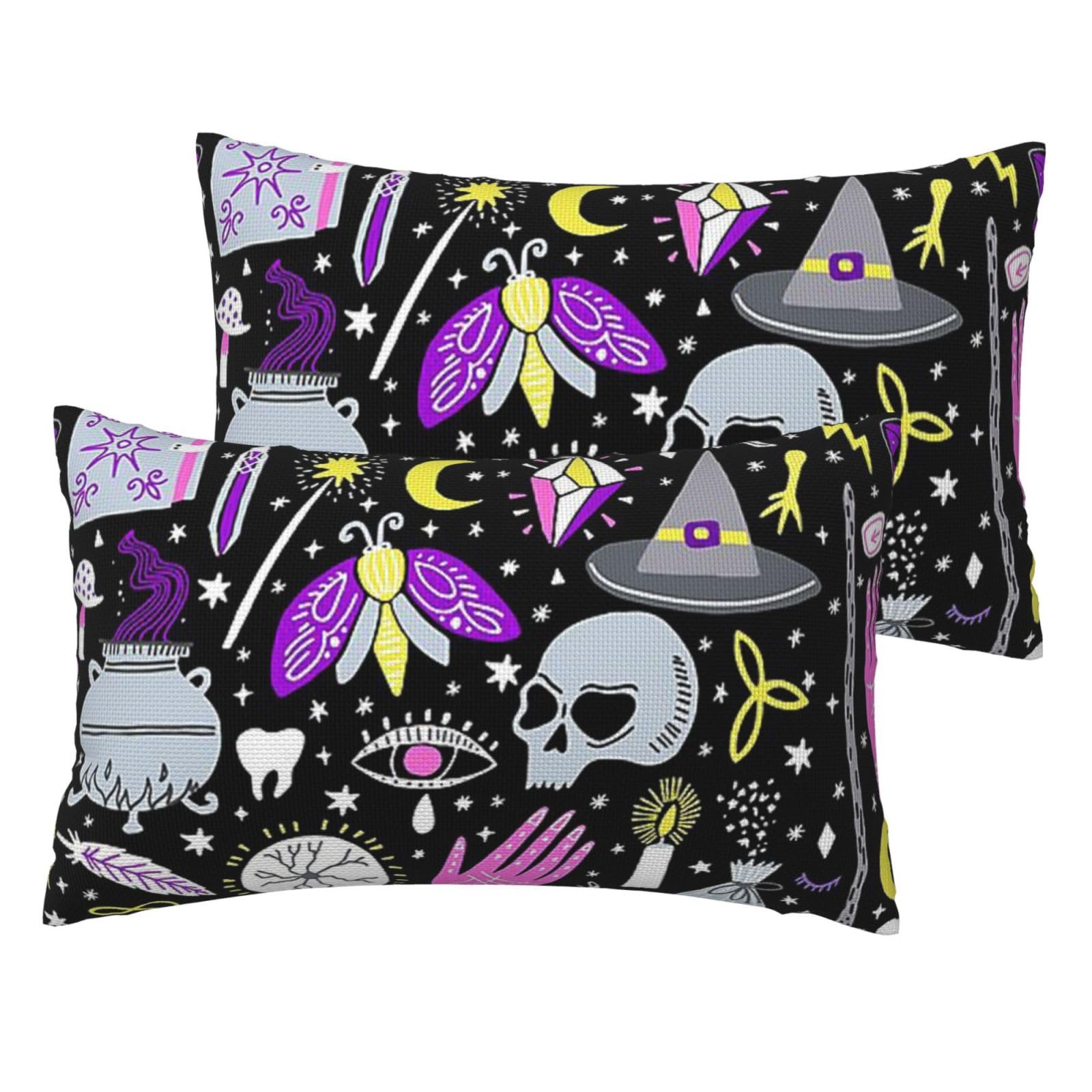 Housse de coussin en lin magique lot de 2 style bohème déco salon mystique