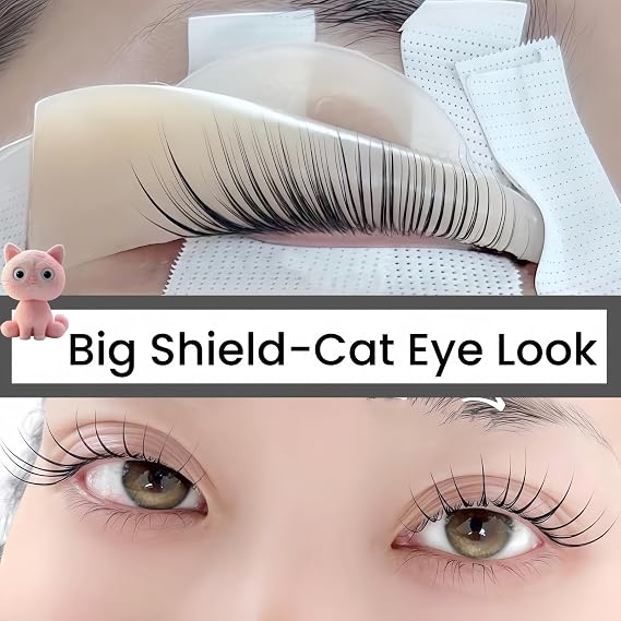 Lash Lift Shields C Curl 4 Size Lifting Pad Rapid Lifting Eyelash Shield Shiny Perm Rods Make Cat Eye Curl Flexible Pads Extreme Rod 100 Use Elastic Lami Perming Roller Big Pad For Long Eyelashes