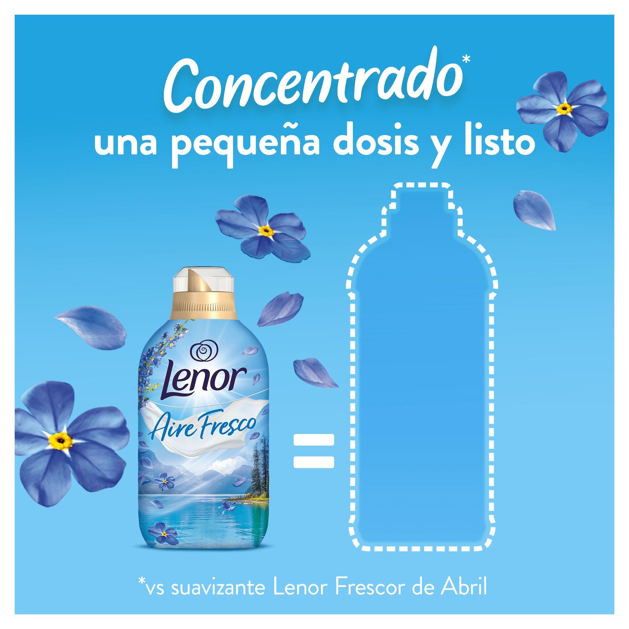 Lenor Aire Fresco Suavizante Para Ropa Frescor Alpino 36 Lavados, 6 X 504ml, Frescor Resistente Al Secar En Ambientes Húmedos O Al Sol Intenso