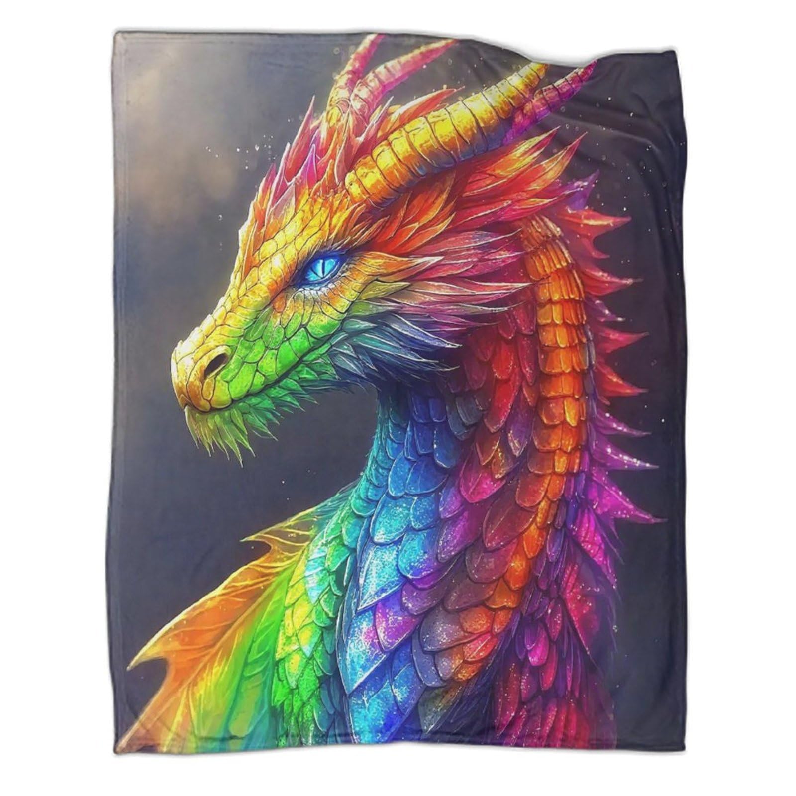 Couverture dragon 3D en flanelle légère de 150x200cm pour le camping