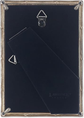 Miniatura 4 de Lawrence 712246 - Marco de fotos de metal dorado con diseño de bambú, 4 pulgadas de ancho x 6 pulgadas de alto, color dorado