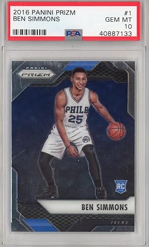Graded 2016-17 Panini Prizm Ben Simmons #1 Rookie RC Basketball Card PSA 10 Gem Mint