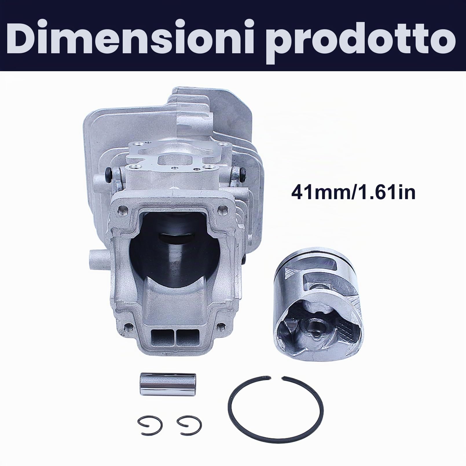 Kit pistone cilindro per Husqvarna 435 440E 135 140 Jonsered CS2240 motosega 504735101 Guarnizione Cilindro Guarnizione Carburatore Candele
