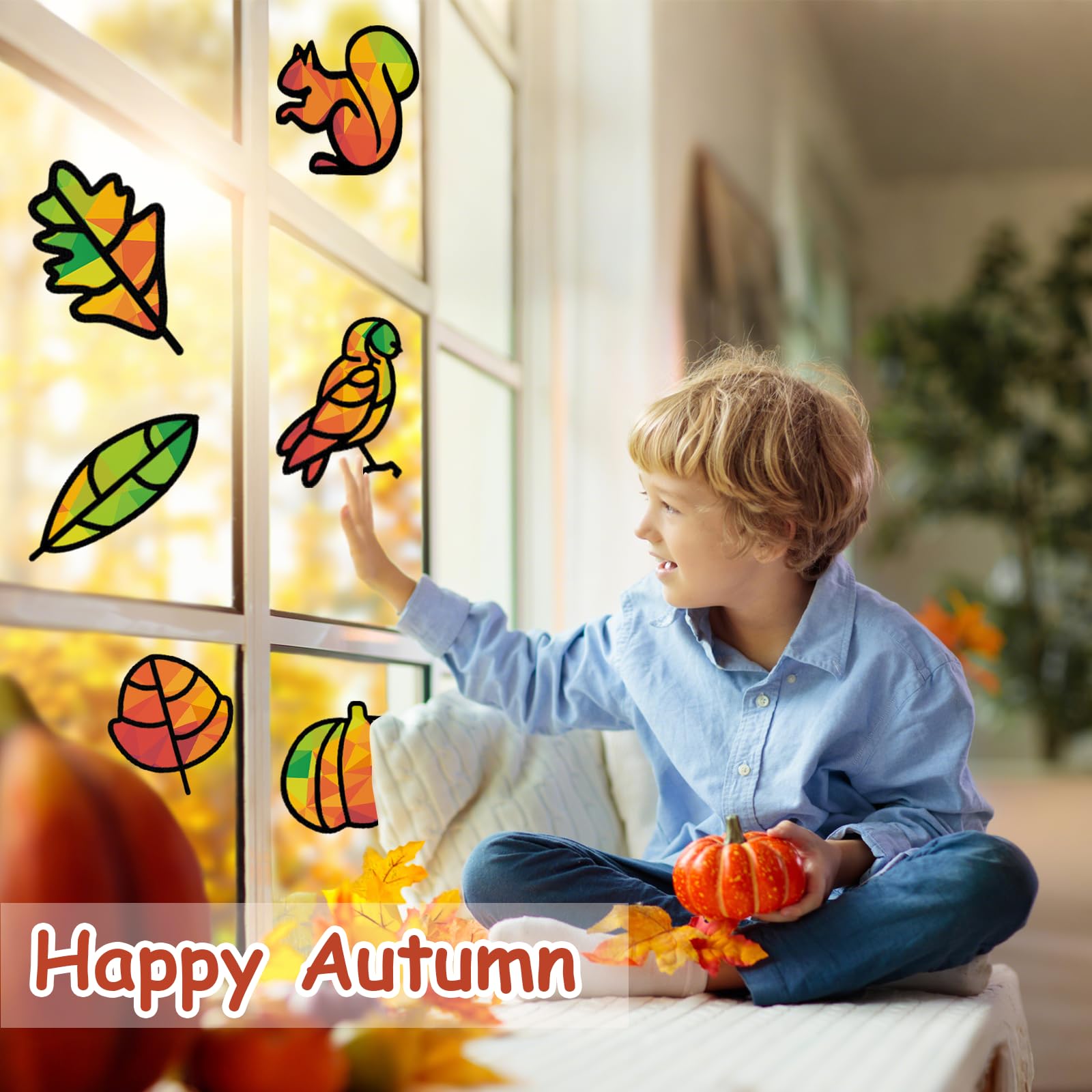 Herbst-Bastelset Für Kinder – 57-teiliges DIY-Set Mit Blättern & Aufklebern