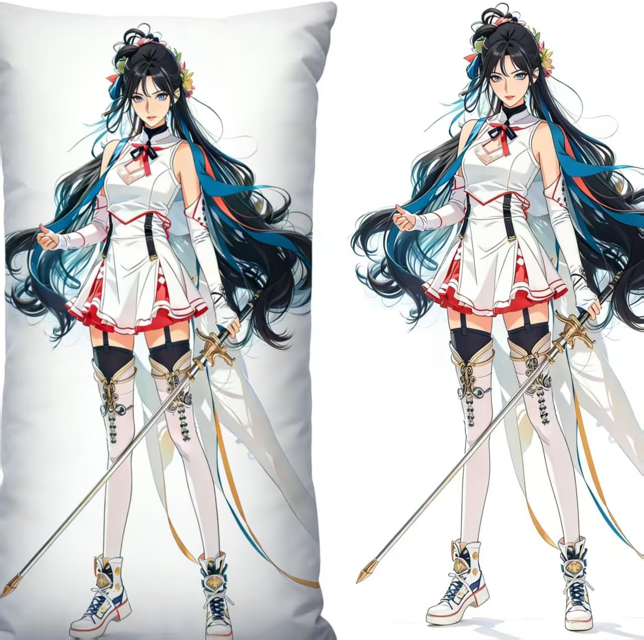 Anime Body Pillow Cover,Dakimakura Pillowcase Japanese Cosplay Manga,Otaku's Gift 50x150cm with Zipper for Home Bedding Bedroom Decorative