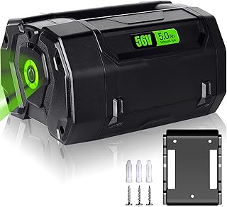 【UPGRADE!】56V 5.0Ah Replace Battery for EGO Power+ BA1400T Battery Lithium Ion Battery Compatible with 56V Power Tools CS1604 CS1804 CS1403 HT2400 Tools【NOT FOR Power Station PST3040 !】+Battery Holder