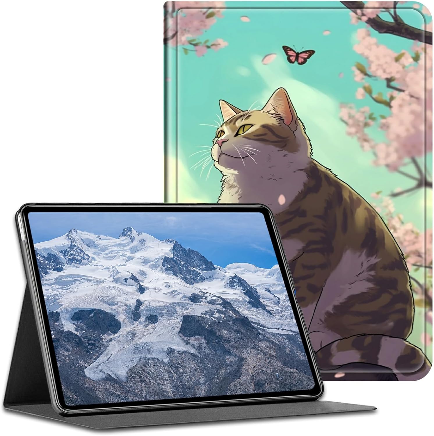 Case for Kindle Fire HD 10 & 10 Plus Tablet (13th/11th Generation, 2023/2021 Release) 10.1" PU Leather Shockproof Stand Protective Cover with Auto Wake/Sleep,Tropical Plants