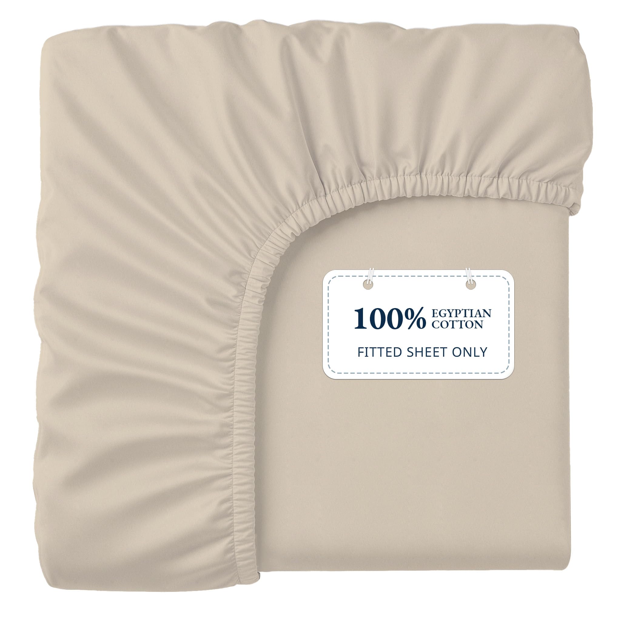 Lane Linen 1000TC 100% Egyptian Cotton Queen Bed Fitted Sheet, Cool & Crisp