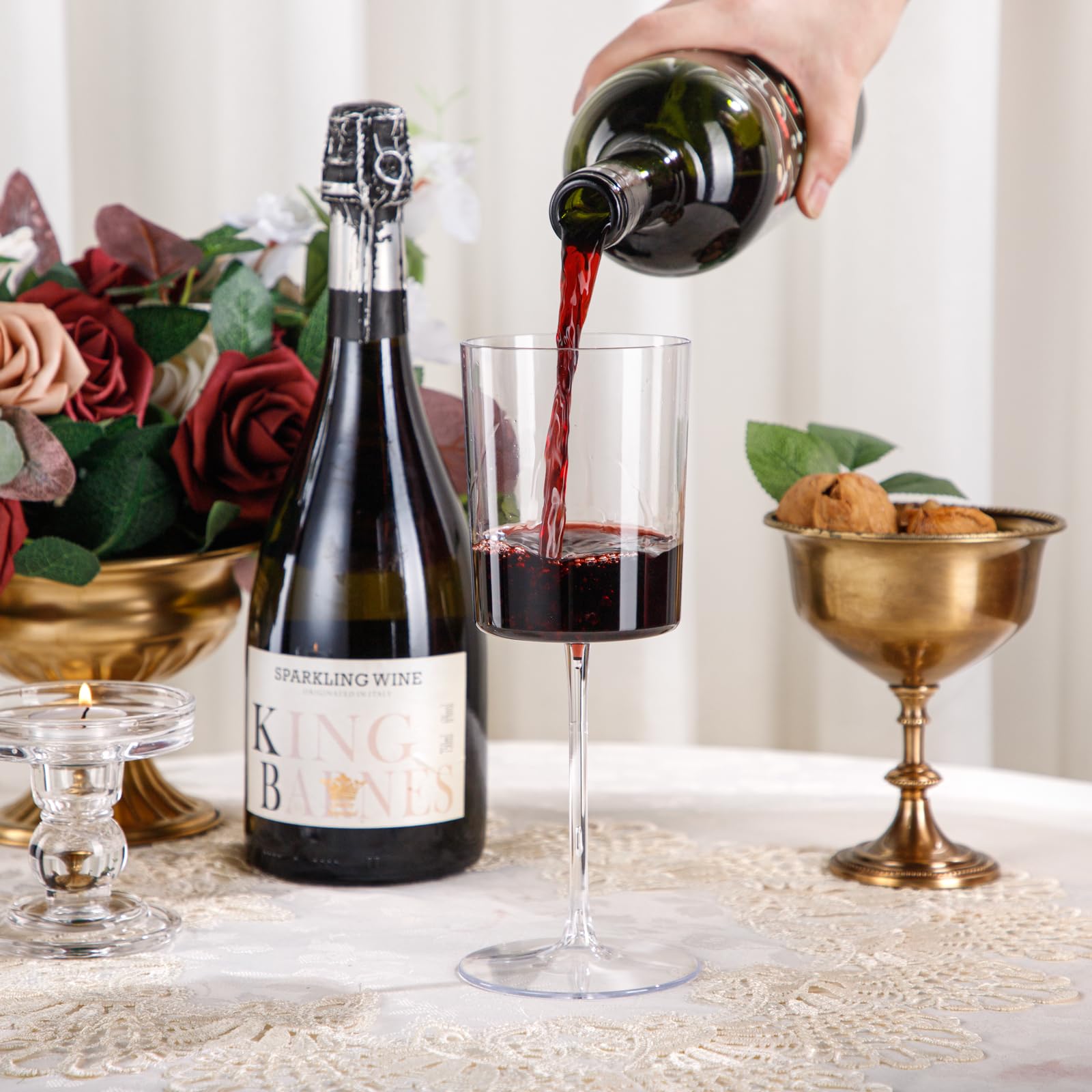 Amazon.com: Ciaell 12 Pack Clear Plastic Wine Glasses - 14Oz Plastic Wine  Glasses with Stem - Disposable Stemmed Wine Glass for Parties & Weddings &  Outdoor : Health & Household