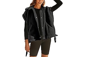 OPCAKM Women's Fuzzy Fleece Vest: Oversized Warmth and Style