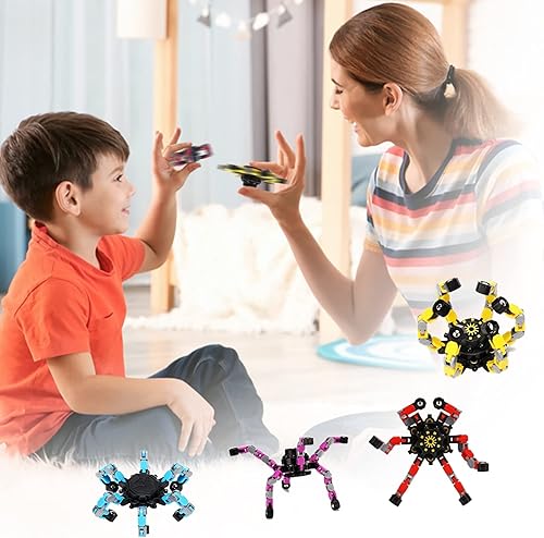 Miniatura 7 de Fidget Spinners - Juguete giratorio mecánico transformable y creativo para aliviar el estrés, juguete para ansiedad para niños y adultos (24