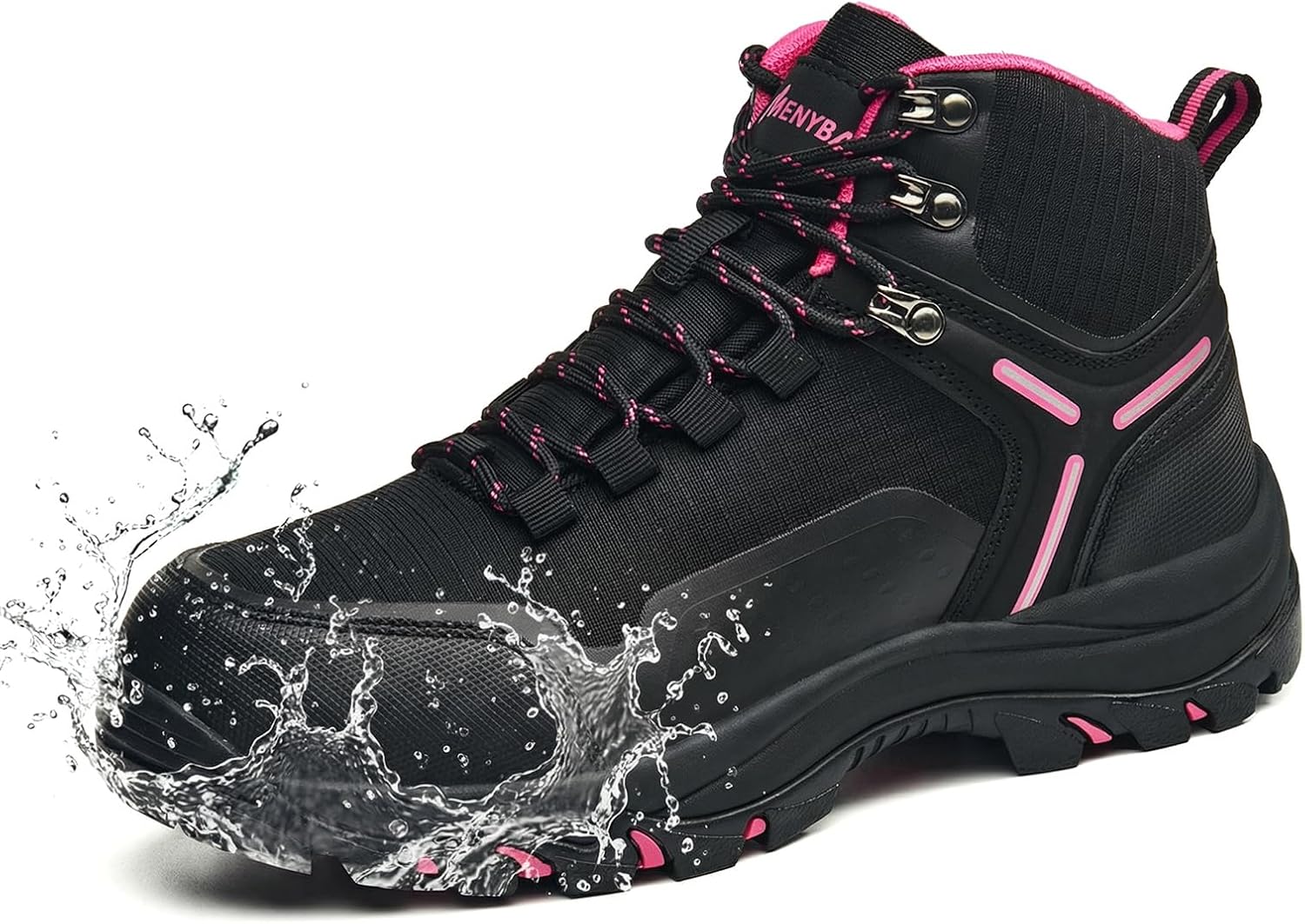 Stasslang Hiking Boots for Women Wide Toe Box Waterproof Non-Slip Lightweight Outdoor Trekking Trail Shoes