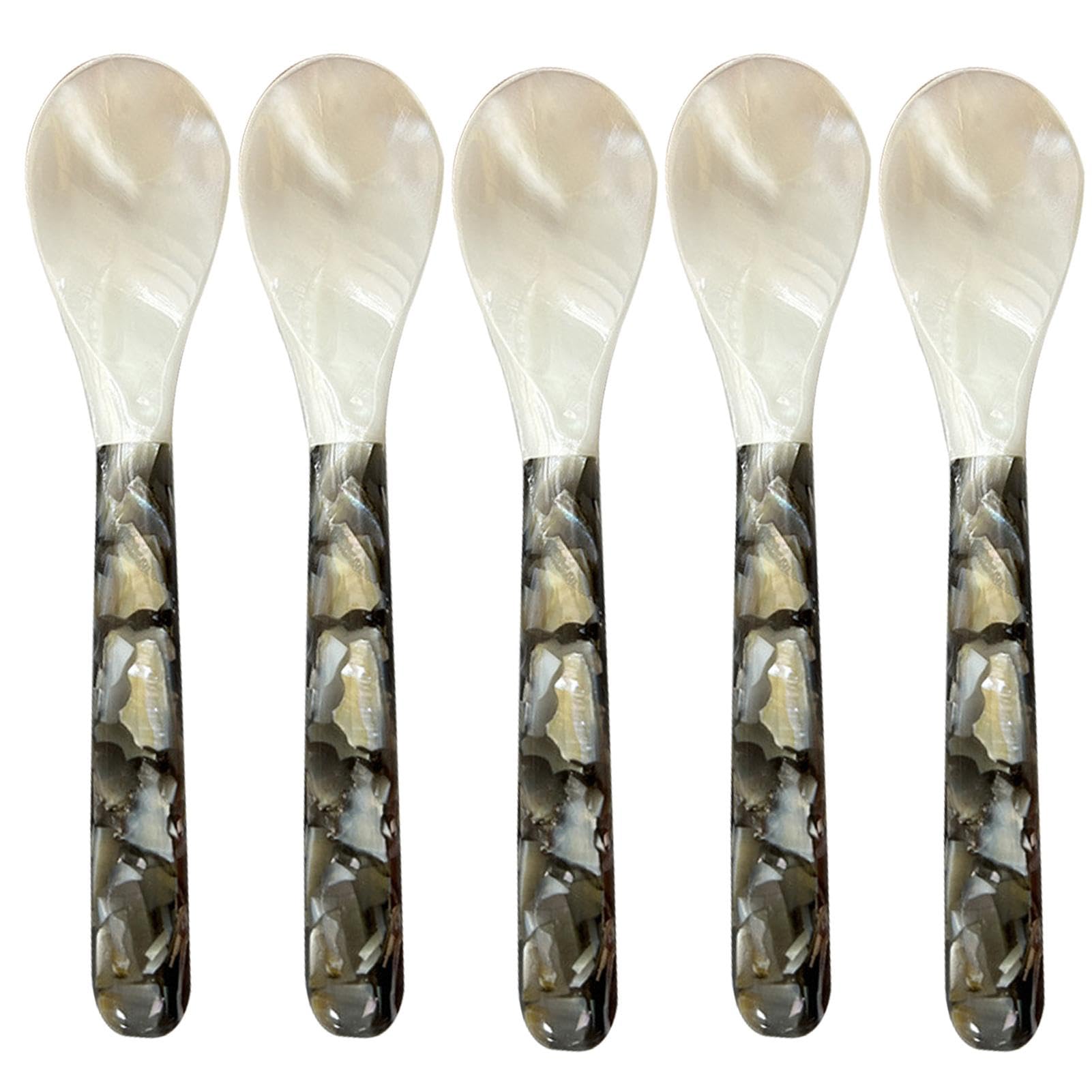 Cucchiaio da caviale con conchiglia, set di cucchiai in madreperla, set di posate per caviale, eleganti cucchiai per caviale, cucchiai decorativi, utensili da portata per caviale, set di 5 cucchiai
