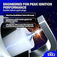 Vista 4 de Bobina de encendido UF669 y bujía de iridio doble 1675 compatible con Chevy Cruze Sonic Trax Volt Buick Encore Cadillac ELR D521C y PFR7S8EG